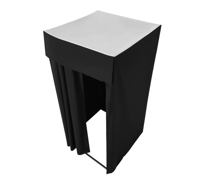 Nešiojama persirengimo kabina juoda 99 x 99 x 198 cm8