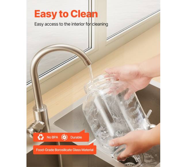 Stiklinis gėrimų dozatorius su stovu 3,8 l5