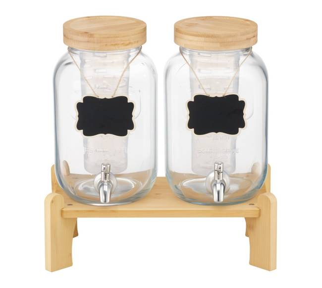 Stiklinis gėrimų dozatorius su stovu 3,8 l8