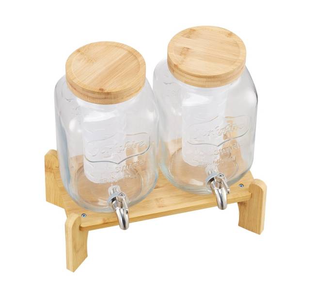 Stiklinis gėrimų dozatorius su stovu 3,8 l10