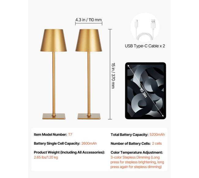 Pakraunamas belaidis stalo lempučių rinkinys6