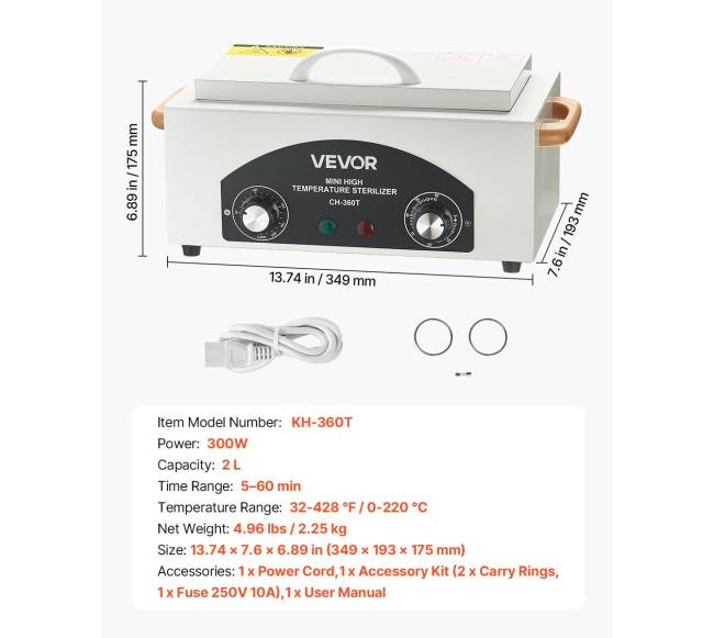 Aukštos temperatūros autoklavas, 2 L, 300 W6