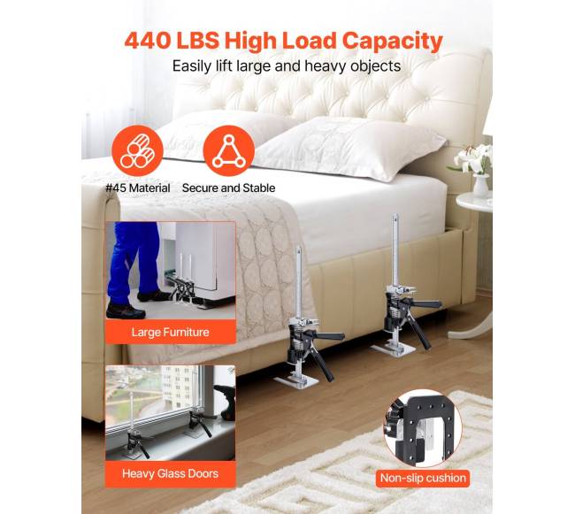 du hidraulinių domkratų rinkinys, 200 kg talpa2