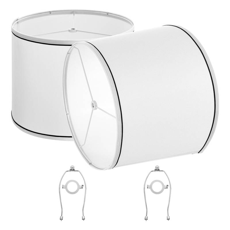 baltos spalvos dviejų lempų gaubtų komplektas0