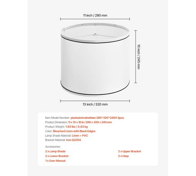 baltos spalvos dviejų lempų gaubtų komplektas6