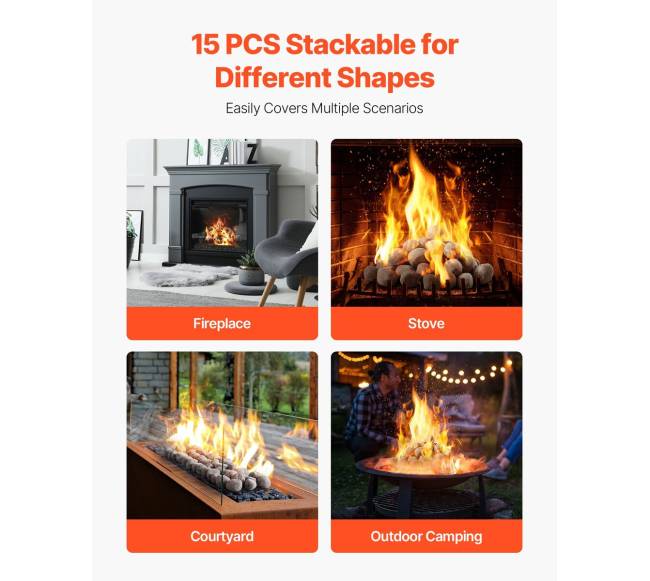 Keramikiniai laužo akmenėliai 48 vnt.5