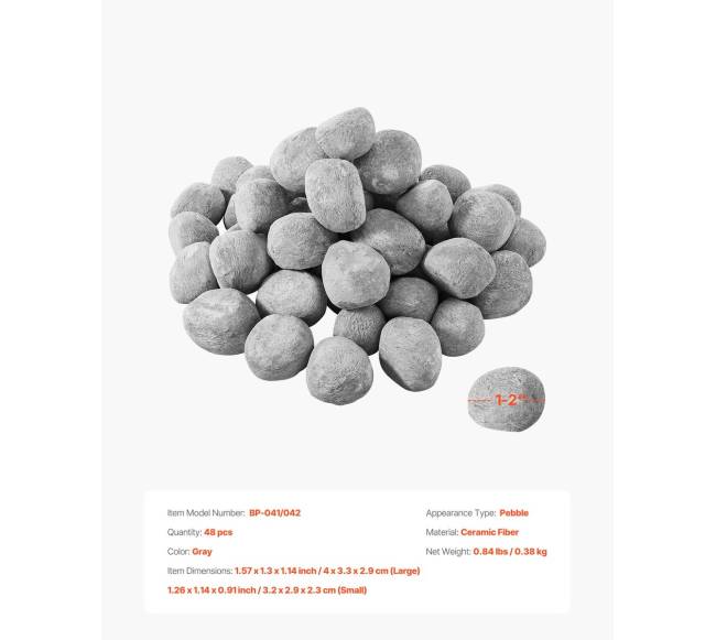 Keramikiniai laužo akmenėliai 48 vnt.6