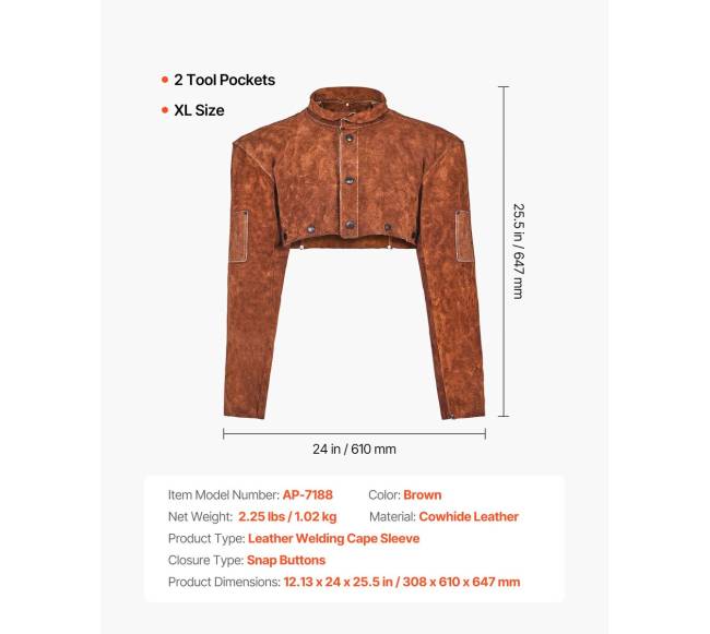 Odinis suvirinimo apsauginis pelerinų XL6