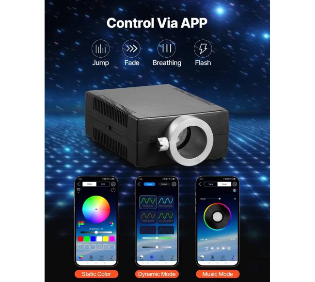 150 dalių optinio pluošto žvaigždžių šviestuvų komplektas1