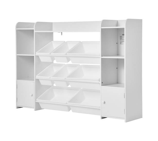 Vaikiška žaislų ir knygų lentyna su 8 dėžėmis9