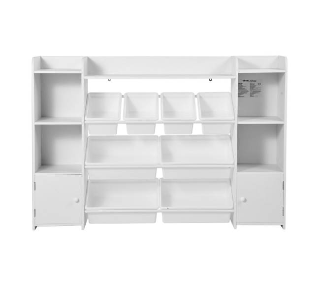 Vaikiška žaislų ir knygų lentyna su 8 dėžėmis10