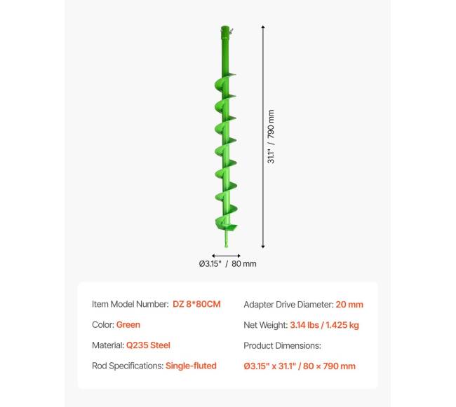 Sraigtinis grąžtas žemei sodinimui6