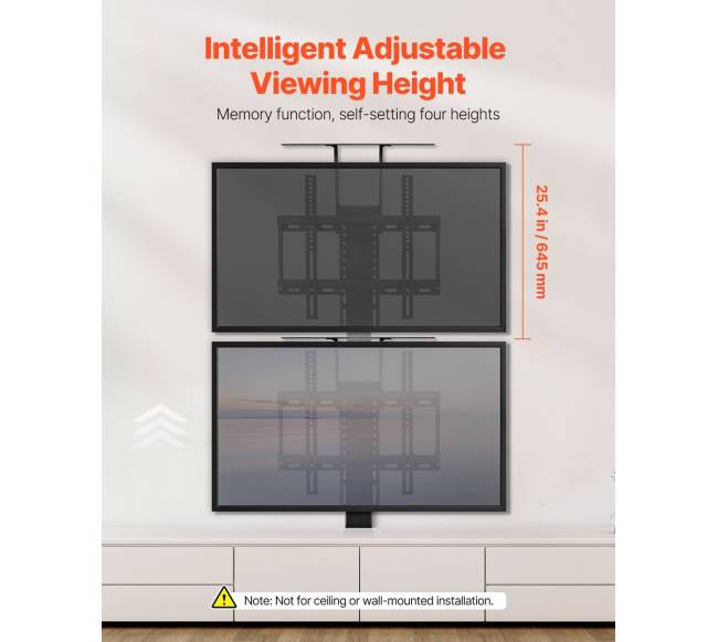 Motorinis televizoriaus pakėlimo stovas su pultu1