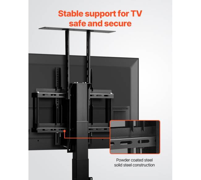 Motorinis televizoriaus pakėlimo stovas su pultu3
