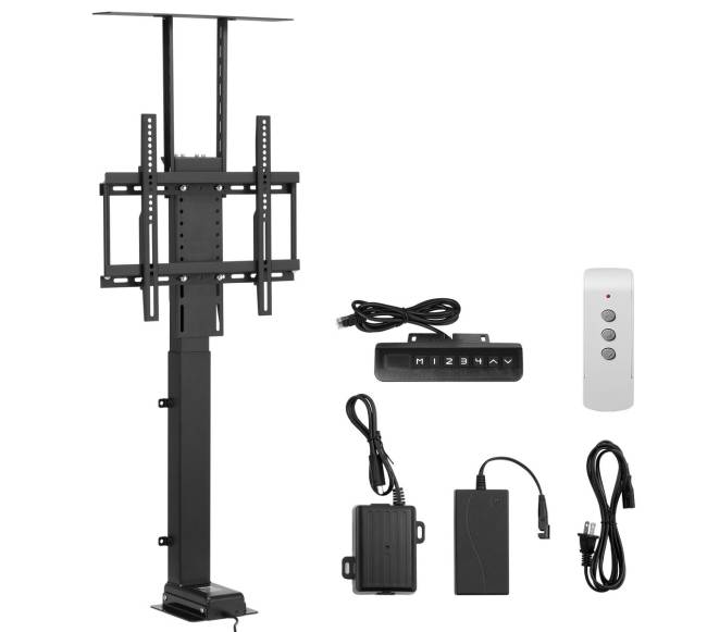 Motorinis televizoriaus pakėlimo stovas su pultu8
