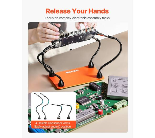 Magnetinė lydinančių rankų stotis su 4 lanksčiais laikikliais1