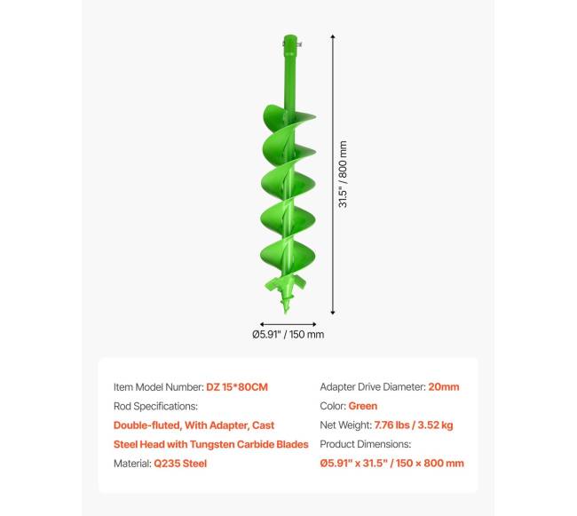 Grąžtas skylių kasimui ir sodinimui6