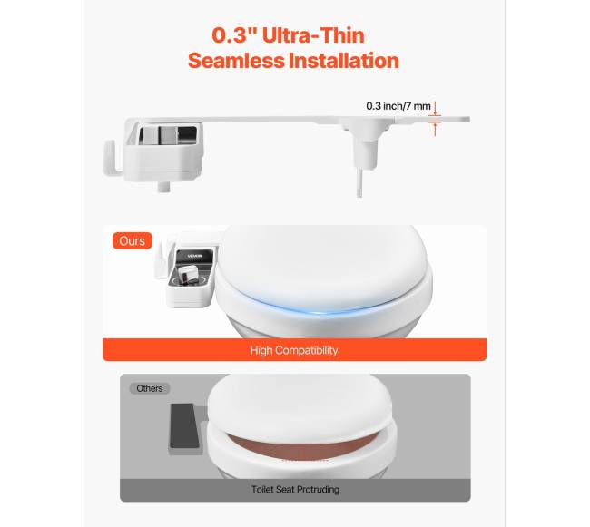 Bidės priedas tualetui su šilto ir šalto vandens purkštukais2