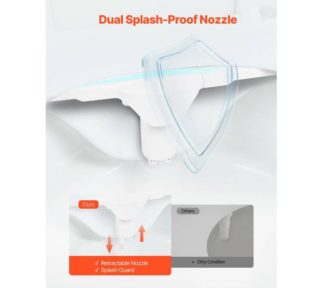 Bidės priedas tualetui su šilto ir šalto vandens purkštukais3