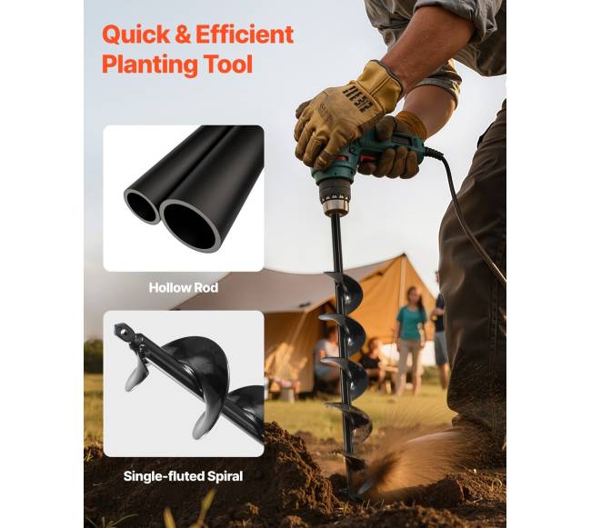 Sraigtinis grąžtas žemei, 8 x 60 cm1