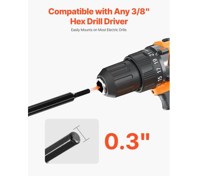 Sraigtinis grąžtas žemei, 8 x 60 cm3