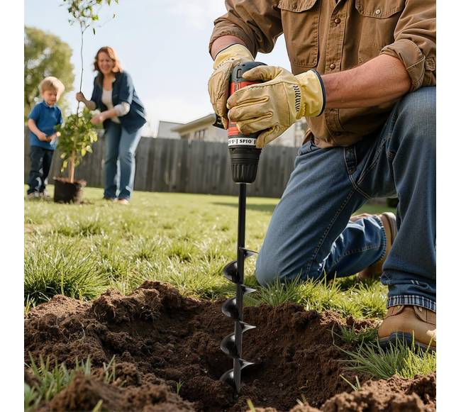 Sraigtinis grąžtas žemei, 8 x 60 cm7