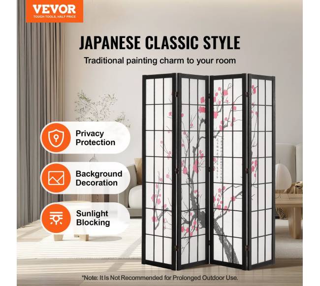 Japoniška kambario pertvara su 4 skydais1