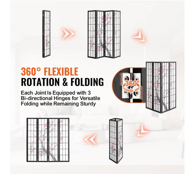 Japoniška kambario pertvara su 4 skydais2