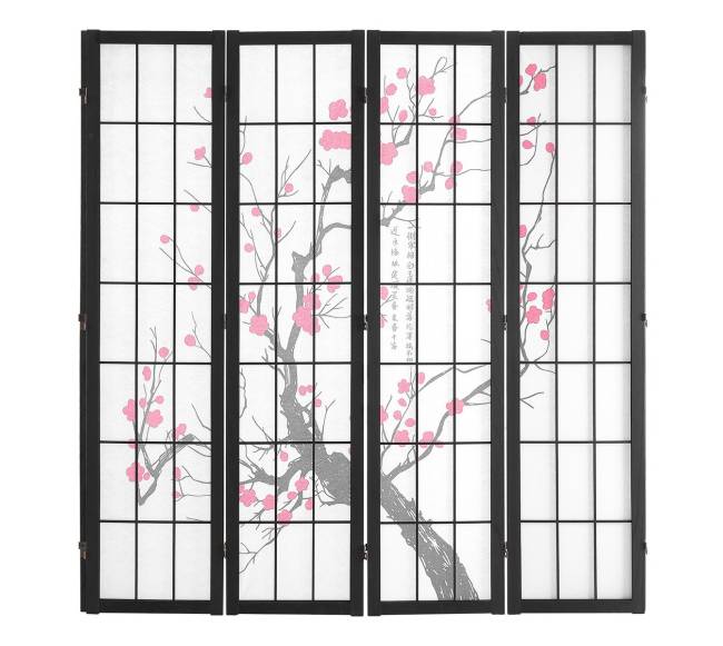 Japoniška kambario pertvara su 4 skydais10