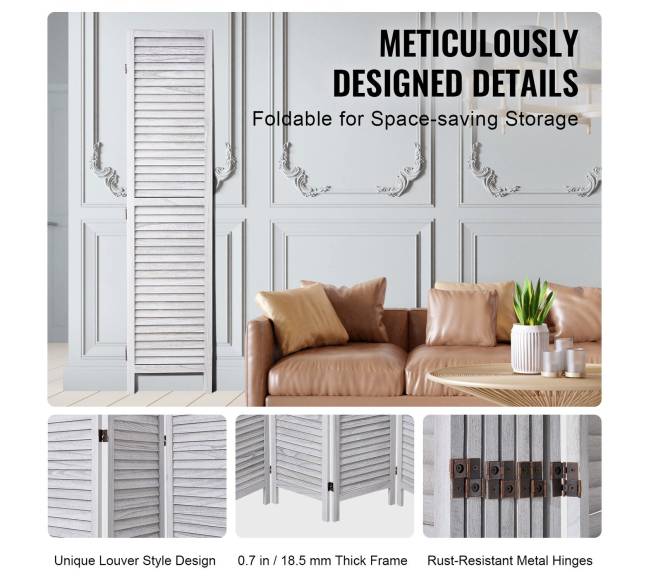 Medinė kambario pertvara 8 panelės4