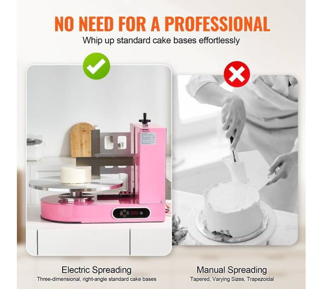 Automatinis tortų glaistytojas 10-41 cm, rožinis3