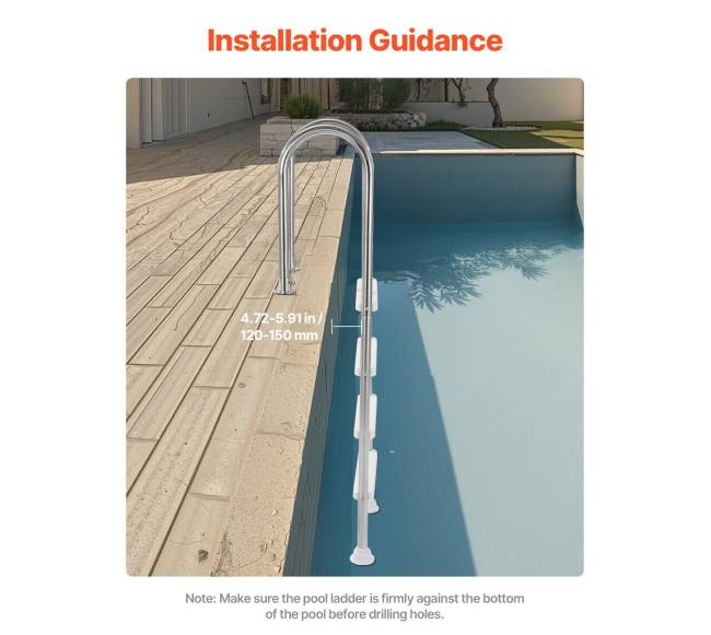 4 pakopų nerūdijančio plieno baseino kopėčios3