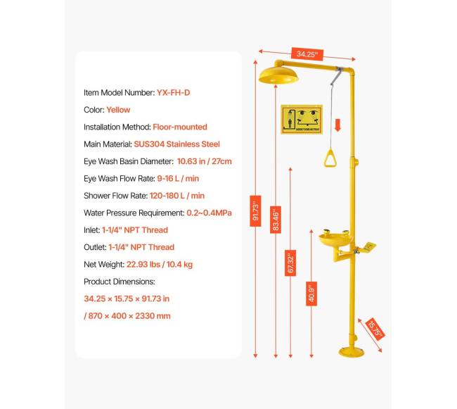Avarinė dušo ir akių plovimo stotis6