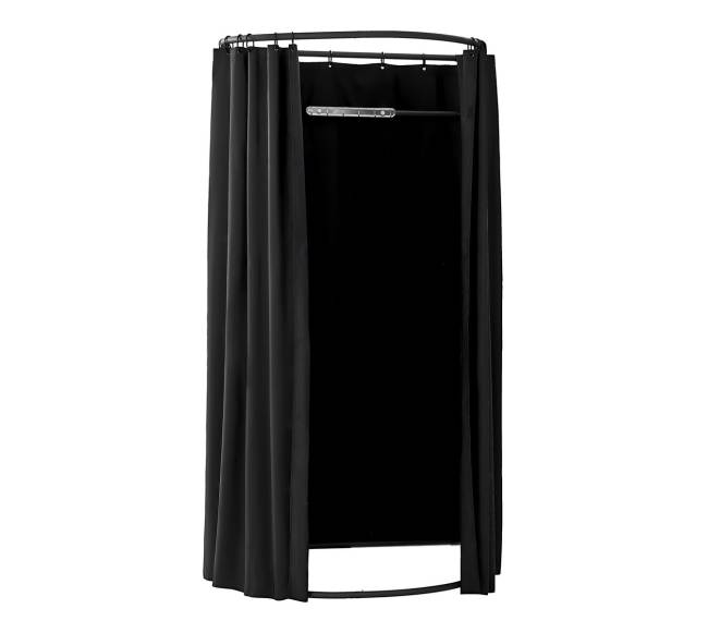 Nešiojama persirengimo kabina, 100 x 95 x 200 cm, juoda0