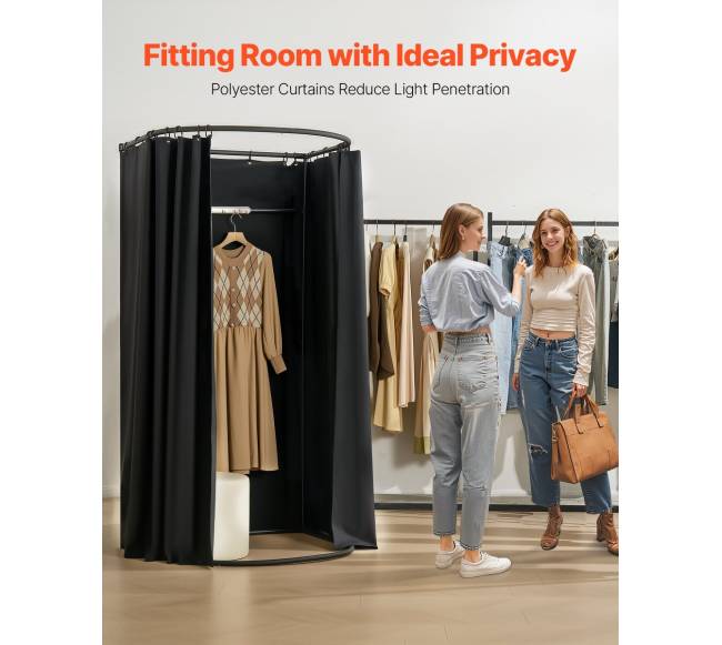 Nešiojama persirengimo kabina, 100 x 95 x 200 cm, juoda1