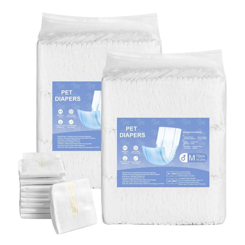 Vienkartinės šunų sauskelnės patinams, 144 vnt.0