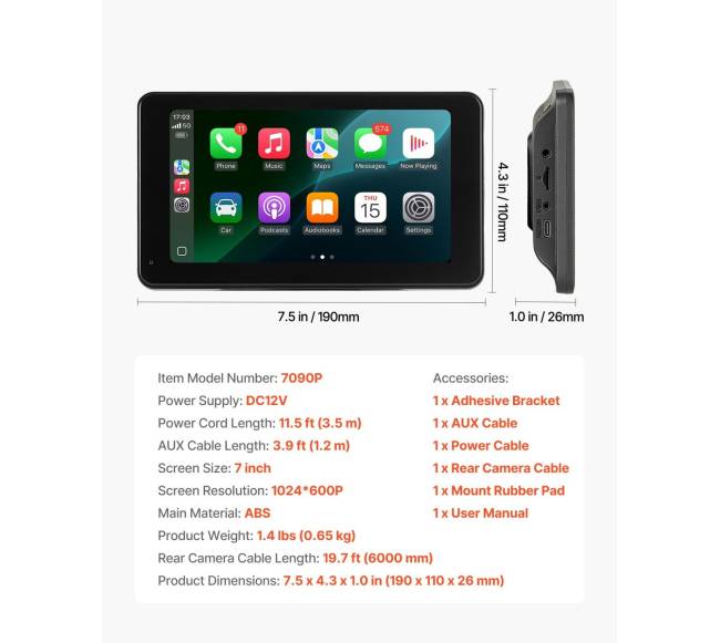 automobilinė multimedija su carplay ir kamera6