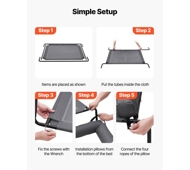 Paaukštinta šuns lova su pagalve XL pilka4