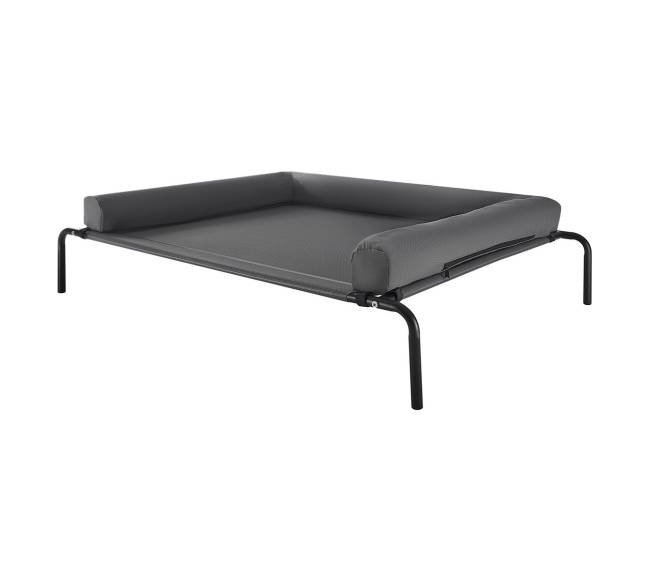 Paaukštinta šuns lova su pagalve XL pilka9