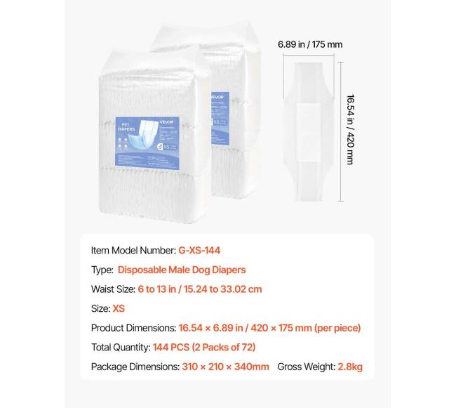 Vienkartinės super absorbuojančios kraičės patinams XS6