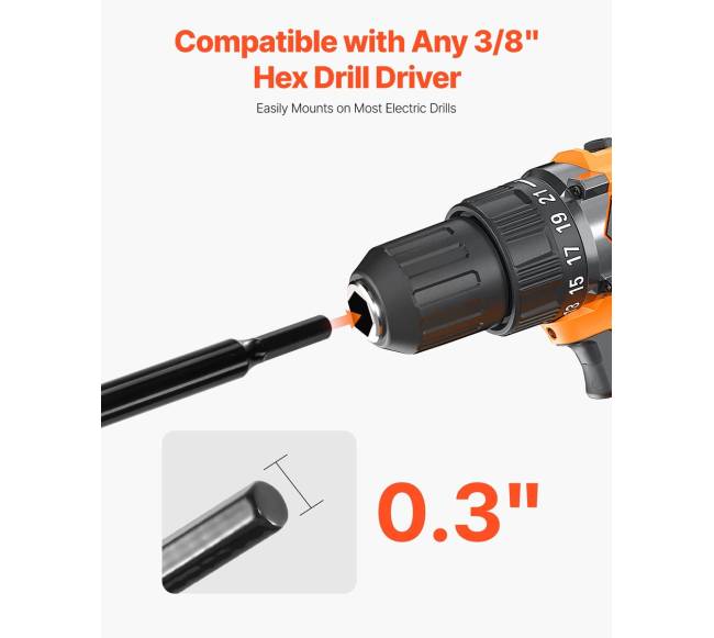 Grąžtas duobėms žemei kasti 80 x 410 mm3