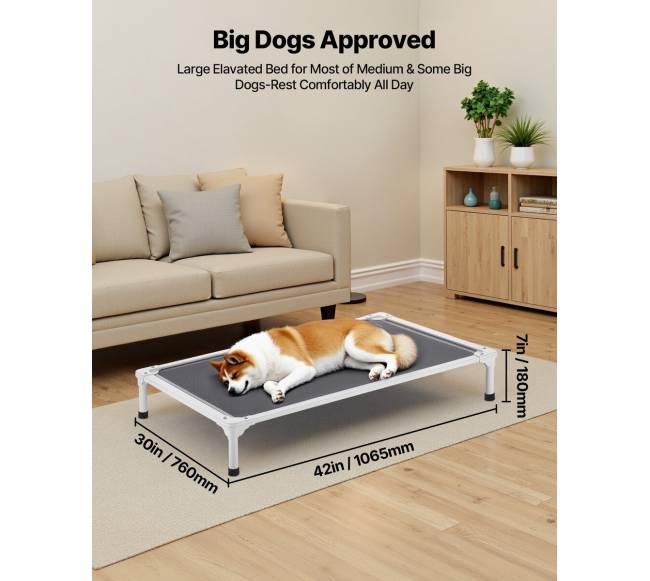 Pakelta lova dideliems šunims su tinkleliu3