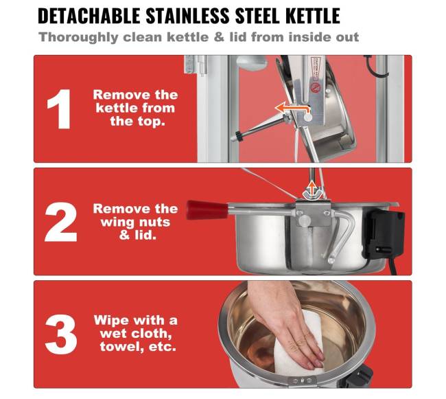 Raudonas stalinis spragėsių gaminimo įrenginys 1440W5