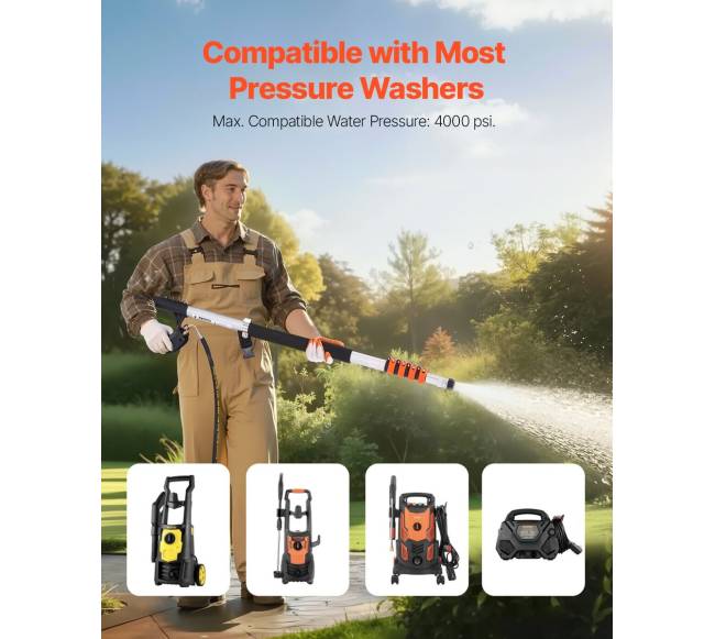 Aukšto slėgio plovimo teleskopinis antgalis su šepečiu2