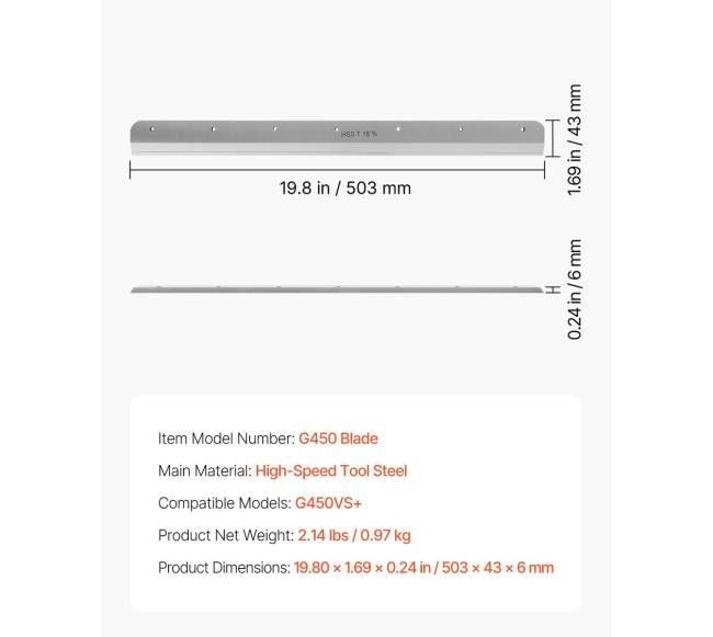 popieriaus pjovimo peilio keitimas G450VS+6