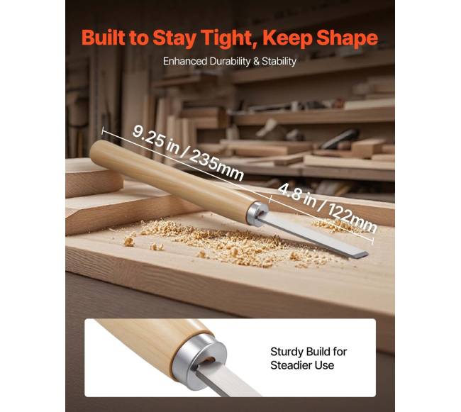 8 vnt. medžio tekinimo kaltų rinkinys su plieniniais ašmenimis3