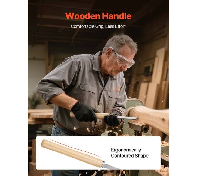 8 vnt. medžio tekinimo kaltų rinkinys su plieniniais ašmenimis4