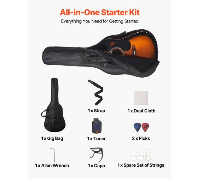 41 colių akustinė gitara pradedantiesiems5