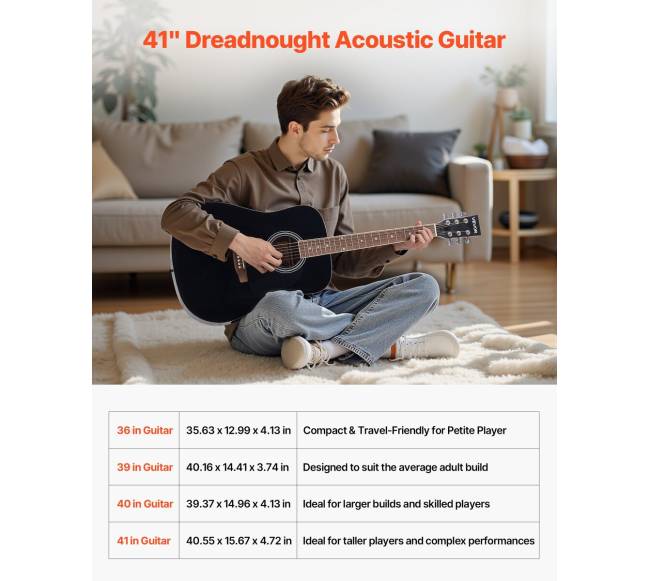 Drednoto akustinė gitara 104 cm rinkinys2