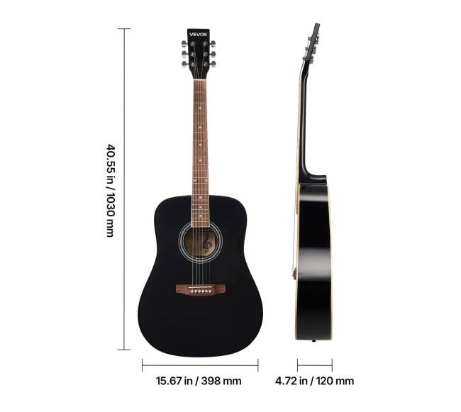 Drednoto akustinė gitara 104 cm rinkinys8